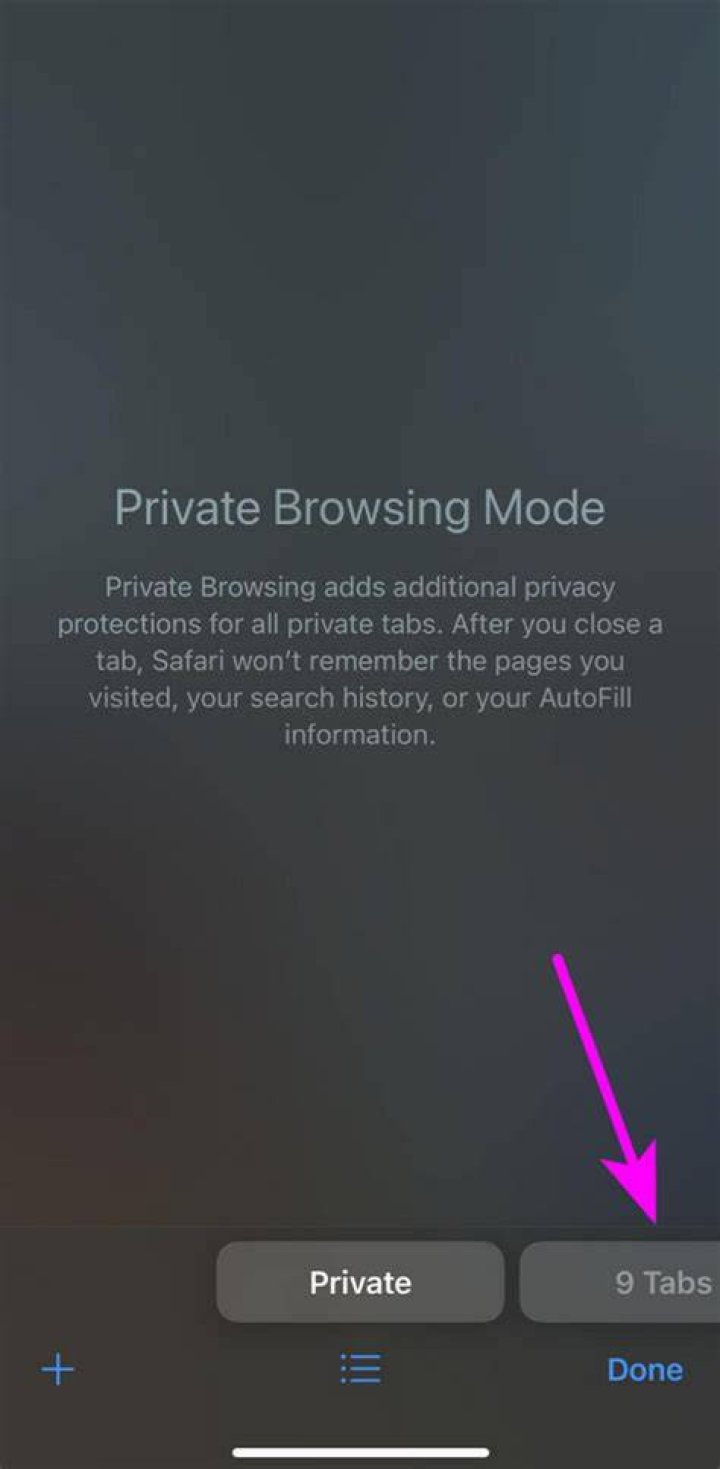 How to cancel private browsing mode