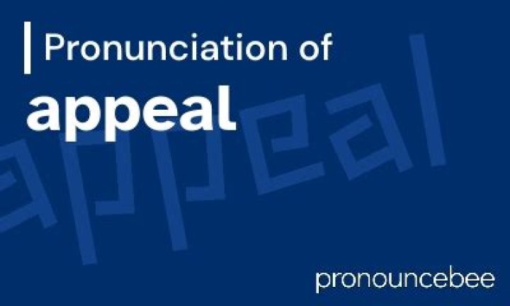 How to pronounce appeal